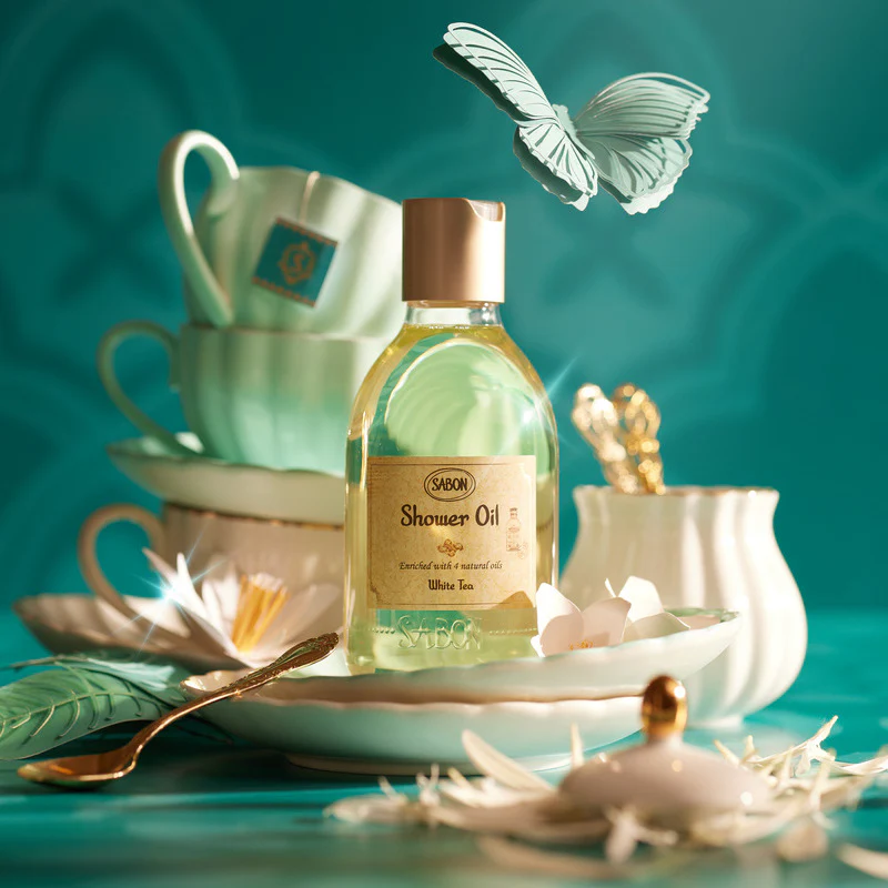 Huile de Douche Parfumée  300ml – White Tea - Image 3